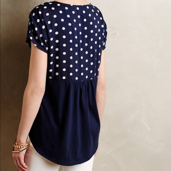 Anthropologie Porridge Polka Dot Short Sleeve Tee - Picture 8 of 8